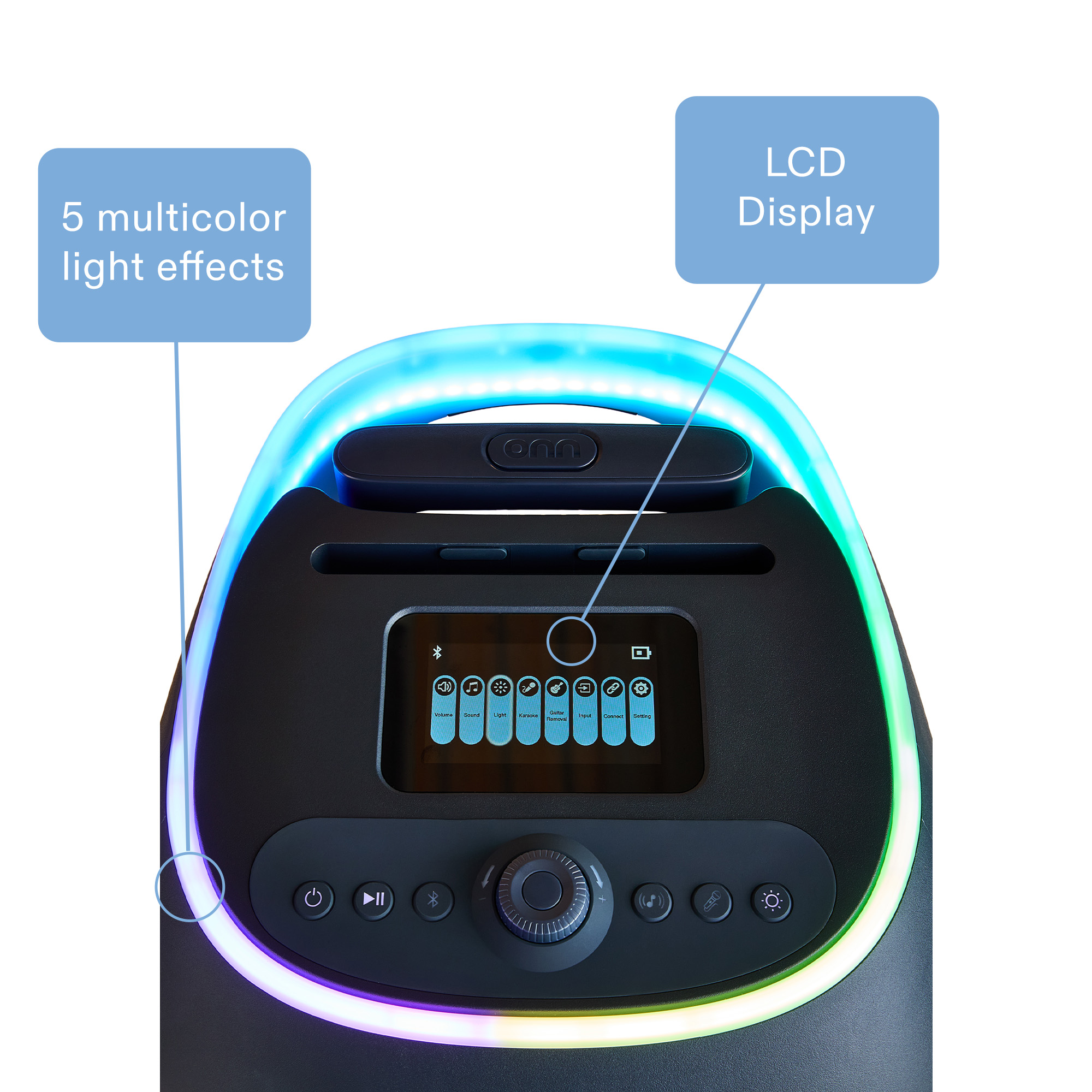 Parlante inalámbrico onn XL para fiestas con luces LED 7
