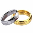 thumbnail image 5 of Men's Titanium ring gold Silver gold ring, 5 of 5