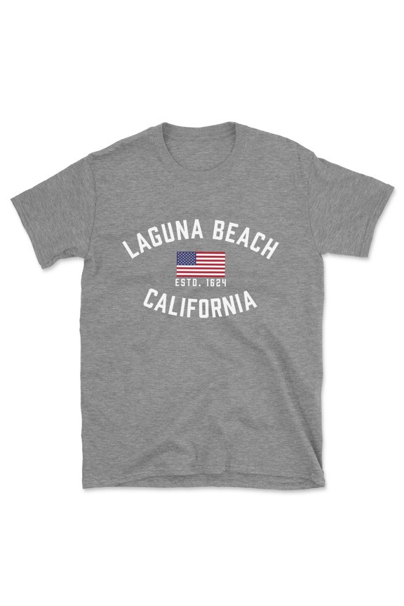 Laguna Beach California Patriot Men's Cotton T-Shirt