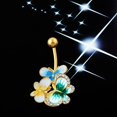 thumbnail image 1 of Creative Butterfly Dangle Navel Rings Belly Button Rings Navel Piercing Rings, 1 of 3