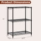 thumbnail image 2 of GETHFSA 2PCS Metal Storage Shelving Unit, 3-Tier Heavy Duty Storage Organizer with V-Shaped Wire Racks, Adjustable Shelves, 450 LBS Capacity, Black, 2 of 9