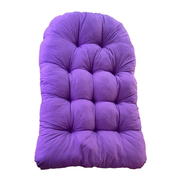 Cojín para silla de huevo, cómodo cojín para silla de patio, lavable y cómodo para hamaca. Violeta