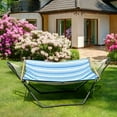 thumbnail image 4 of Gymax Hammock Stand Heavy Duty Steel Frame Hanging Hooks Indoor Outdoor, 4 of 10