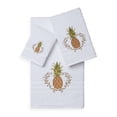 thumbnail image 3 of Authentic Hotel and Spa  Turkish Cotton Pineapple Embroidered 3 piece Towel Set Grey, 3 of 5