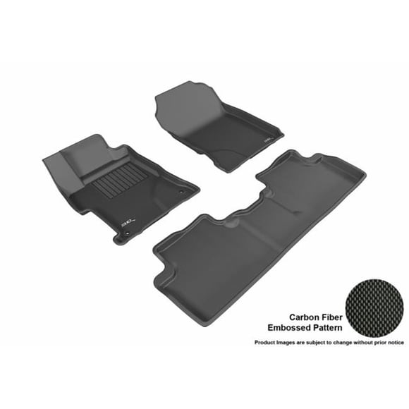 U Ace L1HD06301509 Tapis de Sol 3D Maxpider Toutes 2 Rangées sur Mesure Kagu Noir pour Modèles SDN Honda Civic 2014-2015