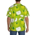 thumbnail image 5 of Fotbe Green Apple print Short Sleeve Button Down Shirts for Men Casual Summer Beach Wrinkle Free Shirt-3X-Large, 5 of 7