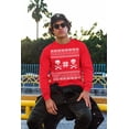 thumbnail image 3 of Skull & Crossbones Red Long Sleeve T-Shirt, 3 of 6