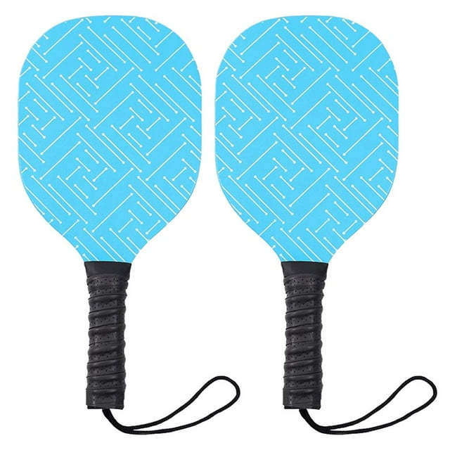 Wooden Pickleball Paddles Set with Carrying Case 1 Yellow Ball Anti-Slip Pickle 2 rackets