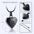 thumbnail image 2 of Pet Cremation Jewelry for Ashes Pendant Paw Print Pet Heart Urn Necklace Memorial Keepsake Jewelry for Pet/Dog's/Cat's Ashes, 2 of 8