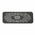 thumbnail image 1 of Enjoy the Little Things Computer Mouse Pad, Blooming Wreath with Calligraphy on Greyscale Backdrop, Rectangle Non-Slip Rubber Mousepad Large, 31" x 12", Charcoal Grey and White, by Ambesonne, 1 of 2