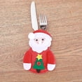 thumbnail image 2 of 12 piezas de decoración navideña con forma de muñeco de nieve, cuchillo y tenedor, juego de cubiertos creativos para mesa de comedor para el hogar, especificación: anciano, 2 of 5