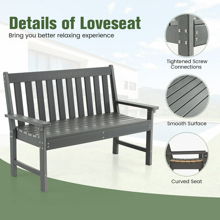 Outdoor bench for front porch clearance