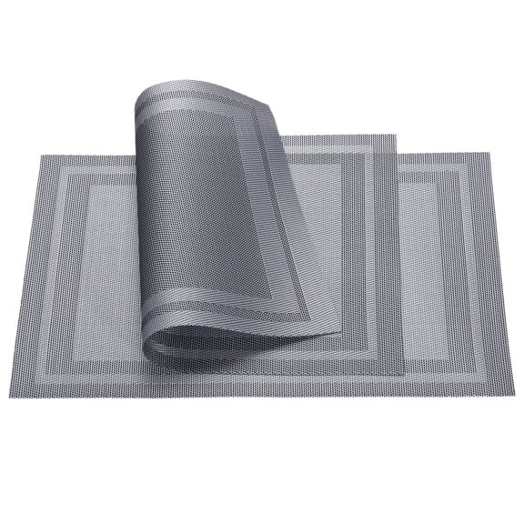 Uxcell 450x300mm Woven Table Place Mats Gray 8 Pack