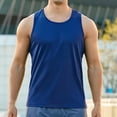 thumbnail image 2 of Taqqpue Tank Tops for Men Casual Solid Color Crew Neck Sleeveless Workout Shirts Quick Dry Athletic Bodybuilding Gym Performance Tee Shirts for Swim Beach, 2 of 8