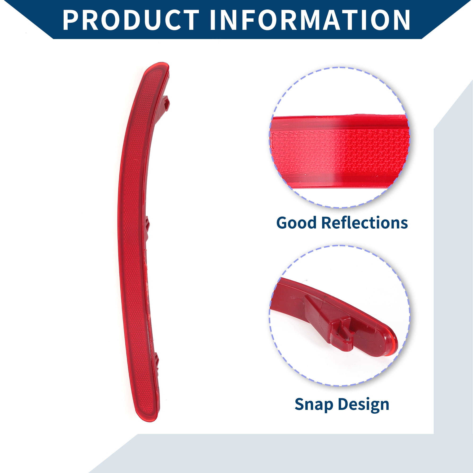 Unique Bargains Bumper Reflector for Volkswagen Touareg for 2004 / Rear Left
