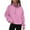 Pink, variant on Bmisegm Womens Sweatshirts Half Zip Cropped Pullover Quarter Zipper Hoodies Fall Outfits Clothes Thumb Hole Sweatshirts for Women Beige XL