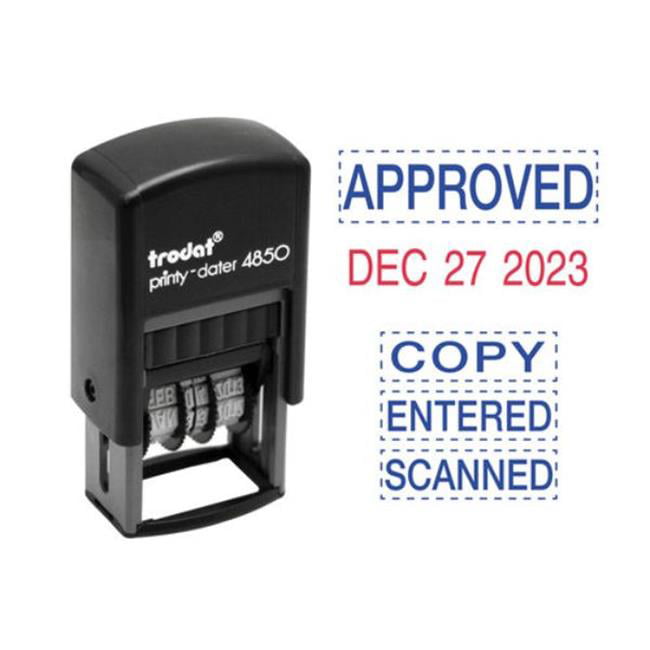 Any 2 pcs self inking stamp accounting paper work PAID COPY SCANNED 8 Colors 