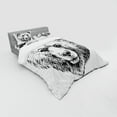 thumbnail image 2 of Animal Duvet Cover Set, Hand Sketch Grizzly Bear Wildlife Mammal Ink Drawing Nature Theme Artwork, Bedding Set with Shams and Fitted Sheet, 3 Sizes, by Ambesonne, 2 of 2