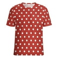 thumbnail image 6 of Summer Retro Polka Dots T Shirts Red And White Streetwear T-Shirt Female Short Sleeve Vintage Oversized Tee Shirt Design, 6 of 7