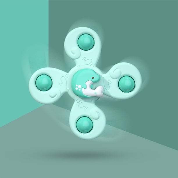 Juguetes de piscina, juguetes para bebés, juguetes para niños pequeños, juego de juguetes giratorios con ventosa, juguete educativo giratorio, juguetes suaves para el baño y la mesa, material ABS segu