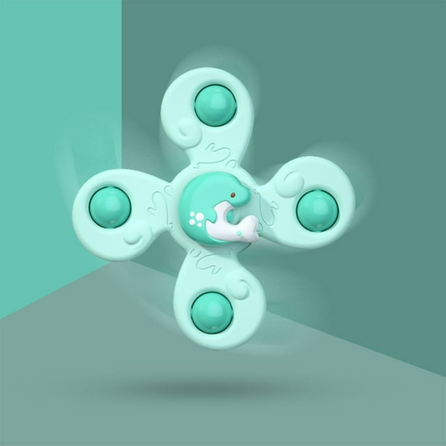 Suction Cup Spinner Toy Ocean Theme, Rotating Educational Sensory Toy with Nylon Bearings, Safe ABS Material for Bath and Table Play, Early Learning Toy for Toddlers