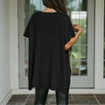 thumbnail image 5 of ManxiVoo Short Sleeve Crewneck Sweater for Women Lightweight Casual Knit Top Perfect for Spring and Fall Transitional Weather L Size Black, 5 of 8