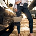 thumbnail image 5 of Moda Crossbody Bolso Solid Color Straw Woven Bolso elegante Bolso de hombro, 5 of 5