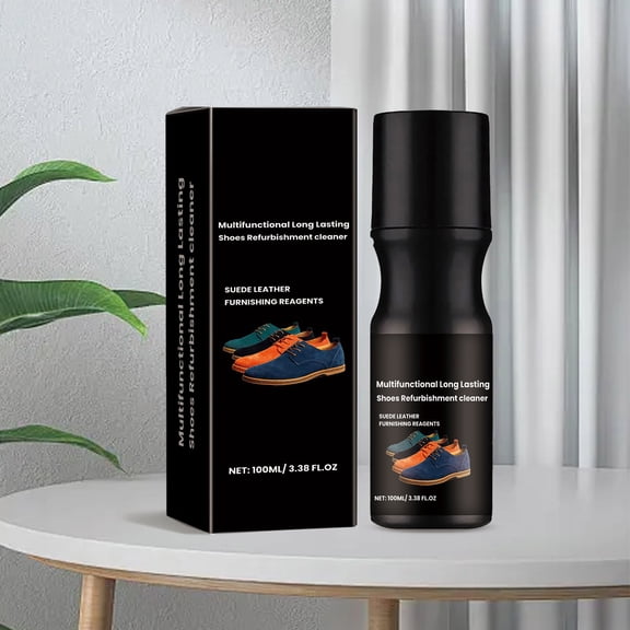 Multi-Purpose Shoe Cleaner Kit with Sponge Applicator, 338oz Suede and Synthetic Leather Cleaning Pen for Sneakers, Bags and Accessories(Black)