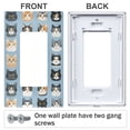 thumbnail image 3 of Yayeee Rocker Switch Wall Plate 1-Gang 4.6"x2.9" Home Decorative Outlet Cover, Cartoon Cute Cat, 3 of 6