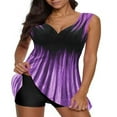 thumbnail image 1 of Women Two Piece Tankini Set Padded Swimwear Bikini Swimsuit Beach Bathing Suit, 1 of 3