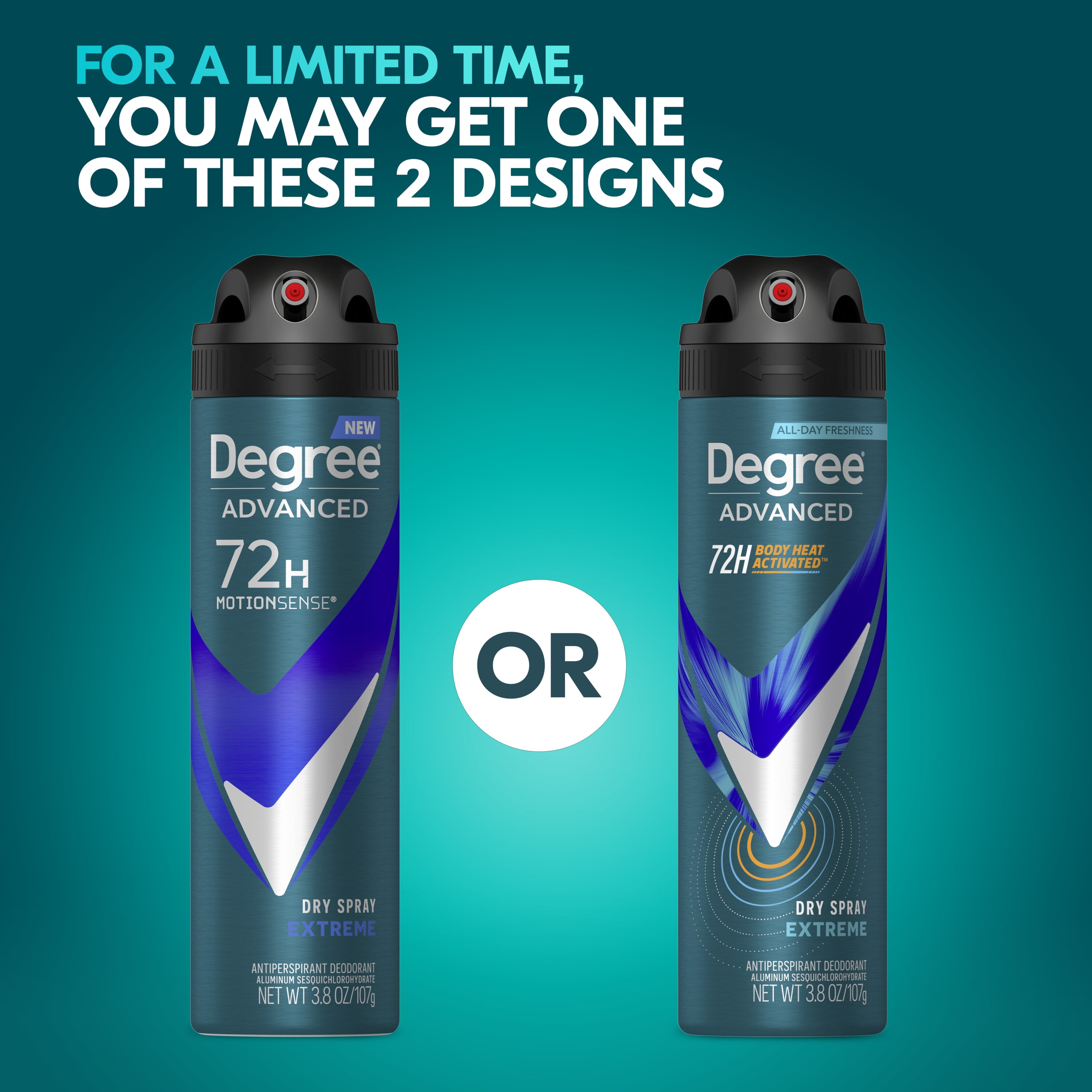 Degree Advanced Long Lasting Antiperspirant Deodorant Dry Spray, Extreme, 3.8 oz