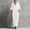 White, variant on Ayolanni 3/4 Sleeve Dresses for Women Cotton V Neck Shift Maxi Dresses Flowy Casual Holiday Solid Long Dress with Pockets Black L