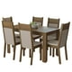 thumbnail image 1 of Juego de Comedor MADESA Mesa de Madera con 6 Sillas Marrón/Crema/Beige, 1 of 9