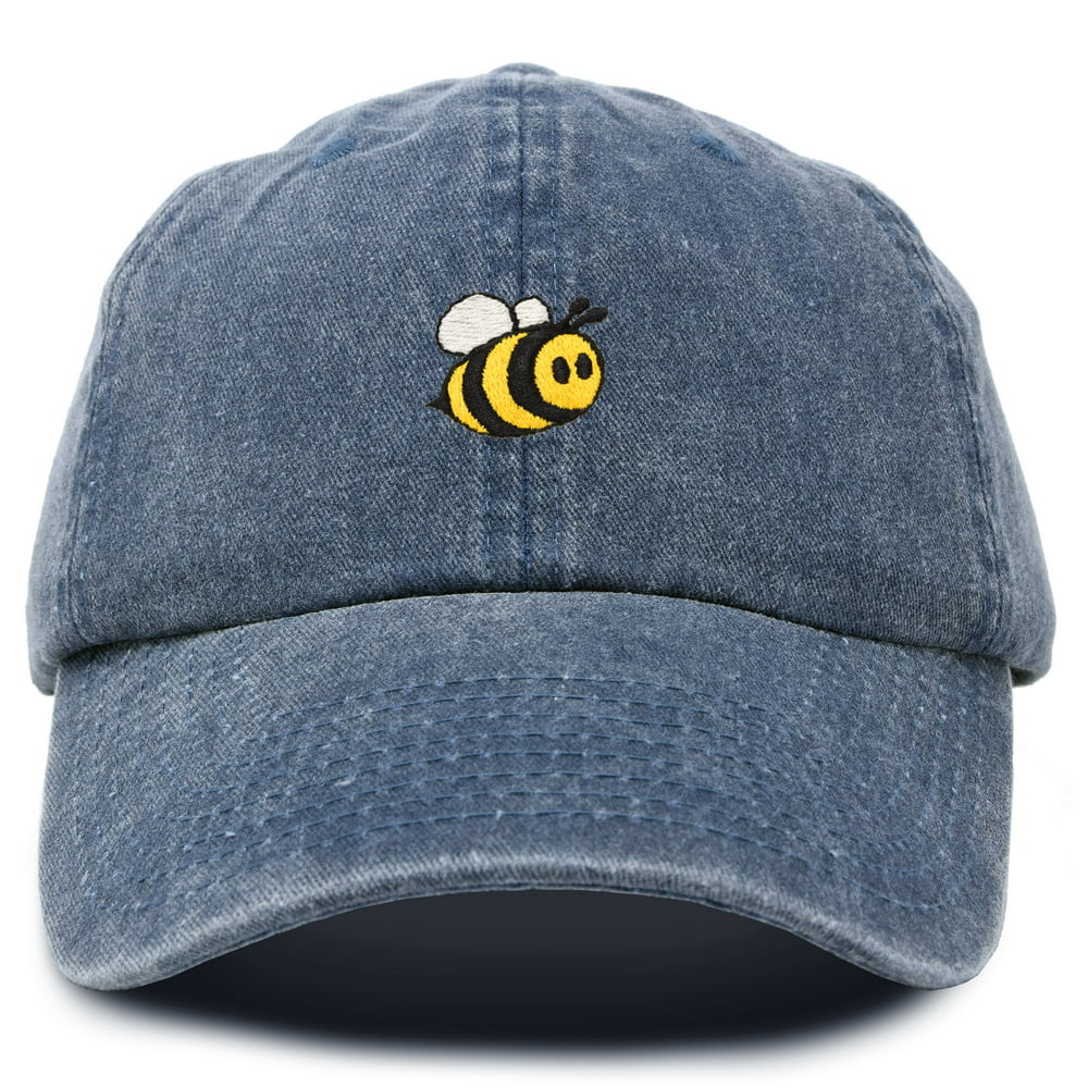 DALIX Bumble Bee Baseball Cap Dad Hat Embroidered Womens Girls in Blue ...