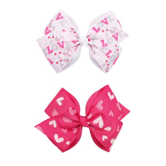 Valentines Day Hair Clips Hair Bow for Girls Hair Accessories TSFJ10 (5'' Love Set)