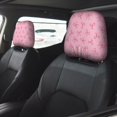 thumbnail image 4 of 2 PCS Car Headrest Cover, Pink Bows Soft Car Seat Head Rest Cover Protector Interior Car Accessories Seat Covers for Cars Truck Auto Only Covers, 4 of 8