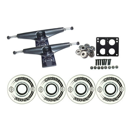 KRYPTONICS CRUISE Truck Wheel Pack 65mm CLEAR Core 6.0 Black