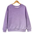 thumbnail image 6 of Women's Oversized Long Sleeve Sweatshirt, Tie Dye Gradient Color Pullover, Loose Fit Crewneck Top, Plus Size Casual Streetwear, Fall Winter Long Sleeve Crewneck Light Violet L, 6 of 9