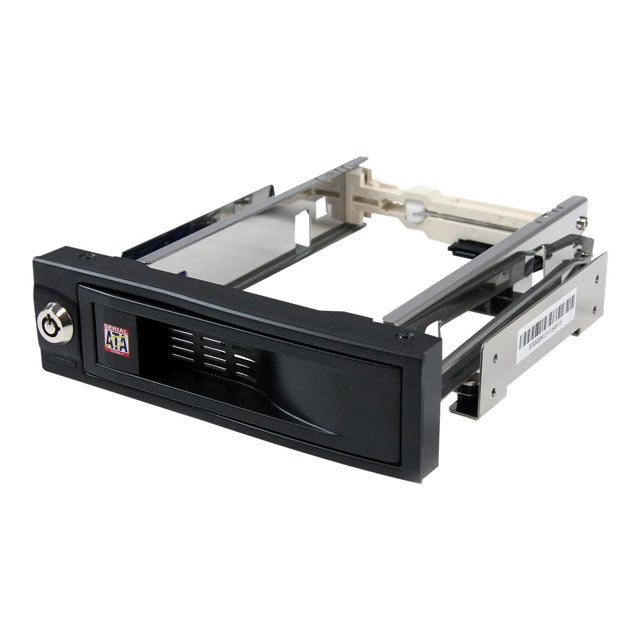 StarTech.com 5.25 Po Trayless Hot Swap Mobile Rack for 3.5 Po Hard Drive 5.25 Pouces - Internal SATA Backplane Enclosure - Lockable Drive bay (HSB100SATBK) - Support de Stockage Mobile - - Noir - pour P/N : 25SAT35HDD, 25SATSAS35HD
