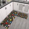 thumbnail image 2 of Pioneer Flower Floral Print Pattern Kitchen Rugs Sets Of 2, Anti Fatigue Non Slip Washable Floor Mats for Kitchen Sink Laundry, 17X30 Inch + 17X47 Inch, 2 of 6