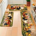 thumbnail image 2 of Kitchen Mat Set 2/3 Piece, Vintage country Rooster Rug Farmhouse Non-Slip, Flannel Anti-Stain Soft Cushion Mat for Kitchen Bathroom Living Room Dining Bedroom, 2 of 12