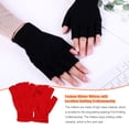 thumbnail image 4 of Manoplas de punto de Invierno Minnieouse Calentador de manos Rojo brillante Medios, 4 of 6