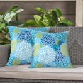 thumbnail image 5 of Outdoor/Indoor Throw Pillows Covers, Decorative Throw Pillows Covers , 16"x16" Square Throw Pillows Covers Bed, Couch, and Patio Furniture (Set of 2, Dahlia Blue), 5 of 7