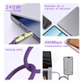 thumbnail image 3 of 4 in 1 Charging Cable 65W Fast USB C Charging Cable 6mm Silicon USB C to USB C Charger Cord, Multi Charging Cable Combo Type C/USB A/L Port for iPhone/iPad/Samsung/MacBoo 5' (4.92FT), 3 of 7