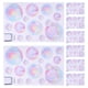 thumbnail image 2 of KAKOWELY pegatinas de pared con burbujas: pegatinas de pared con temática oceánica, de colores, con puntos redondos, para habitación infantil, guardería, fiestas de cumpleaños submarinas., 2 of 5