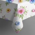 thumbnail image 5 of Pioneer Flower Floral Print Pattern Square Tablecloth, Waterproof Wipeable Spillproof Washable Table Cover for Home Kitchen Party Decor, 52"x52", 5 of 6