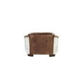 thumbnail image 5 of HomeStock Victorian Virtue Loveseat, Retro Brown Top Grain Leather & Aluminum, 5 of 6
