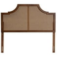 thumbnail image 2 of Pemberly Row Ash Walnut Finished Wood and Rattan King Size Headboard, 2 of 8