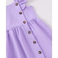 thumbnail image 6 of 18 Months Baby Girls Dress 24 Months Girls 2 Pack Sleeveless Dress Solid Color Toddler Girls Floral Dress Purple, 6 of 9