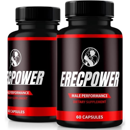 (2 Pack) ErecPower Capsules, Dietary Supplement for Overall Health, Complete Daily Formula for Maximum Strength and Endurance, Advanced Formula Pills, Erec Power Reviews (120 Capsules)